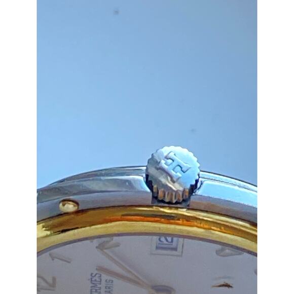 Authentic Hermès Two-Tone Stainless Steel Watch - Picture 7 of 12